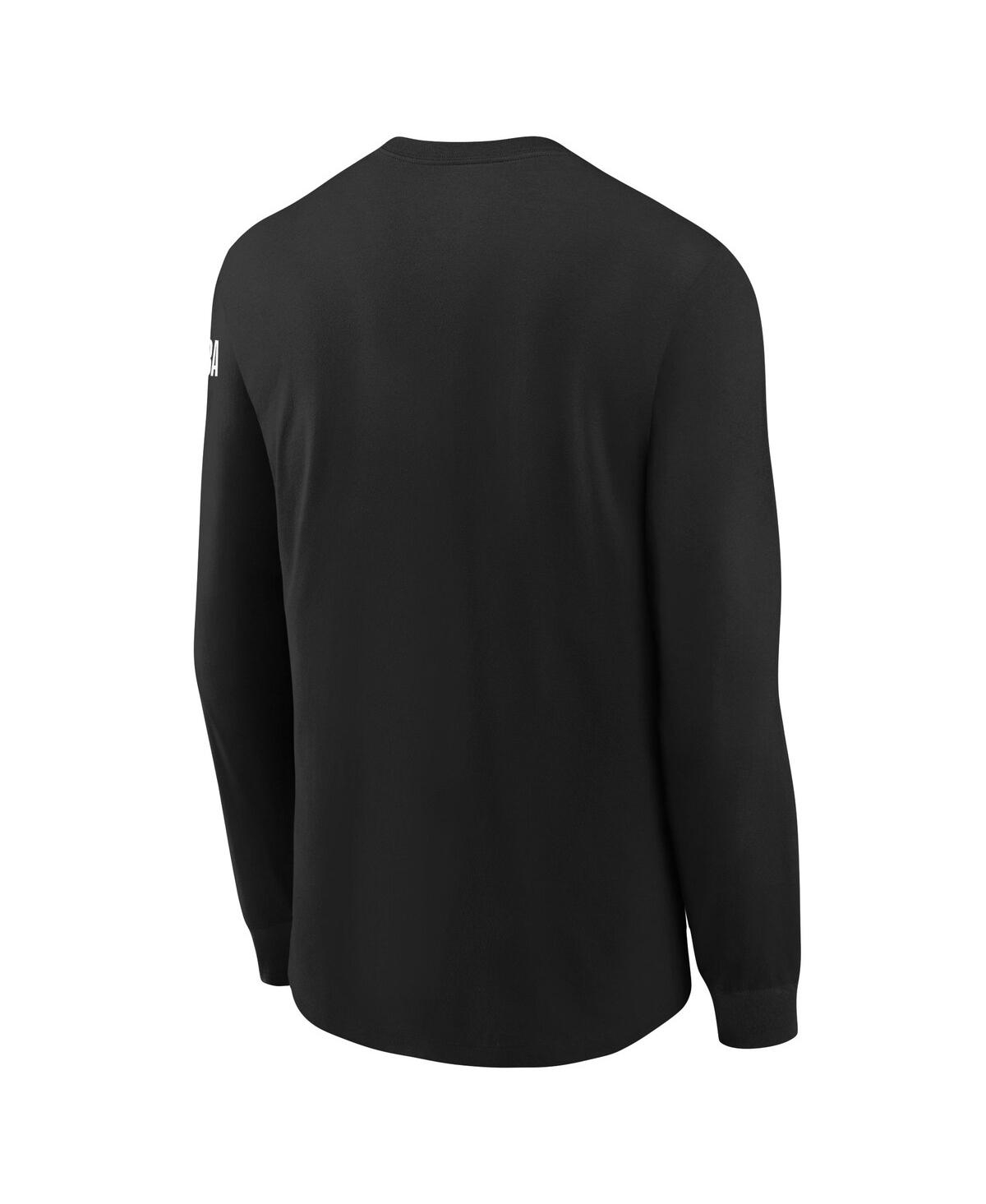 Nike Big Boys And Girls Black Atlanta Hawks Swoosh Long Sleeve T-shirt In Black