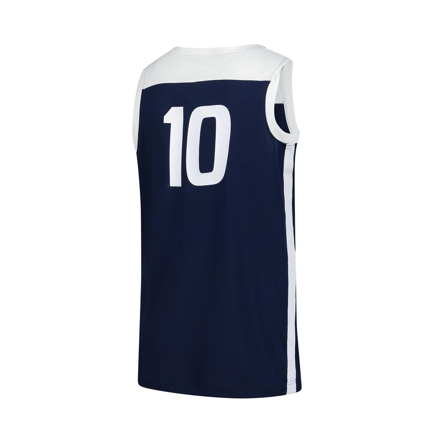 Мужской топ Nike 10 Navy Butler Bulldogs Replica Basketball Jersey — фото 2