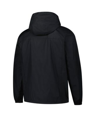 Men's Black New Orleans Saints Tropic Waterproof Packable Full-Zip Hoodie Jacket