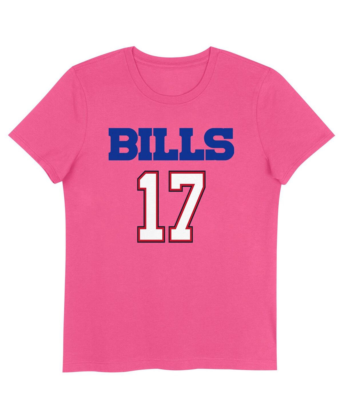 Nike Big Girls Josh Allen Pink Buffalo Bills Player Name Number T-shirt In Pink