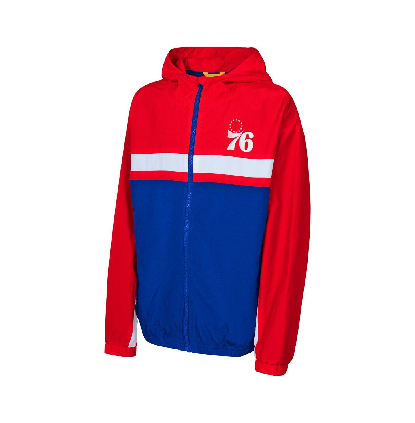 Детская куртка Outerstuff Red Philadelphia 76ers Headliner Windbreaker Full-Zip Hoodie Jacket — фото 3