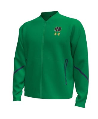 Men's Green Notre Dame Fighting Irish Unstoppable Full-Zip Bomber Jacket