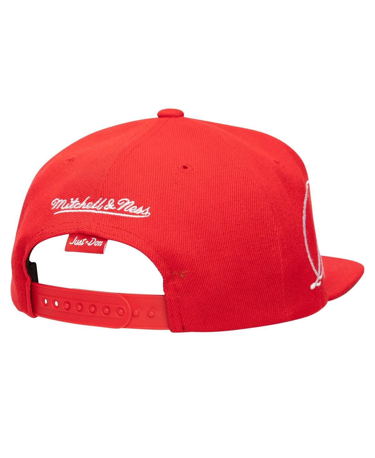 Mitchell & Ness Men's Red Boston Red Sox Just Don X Mlb Lux Script Snapback Hat In Red