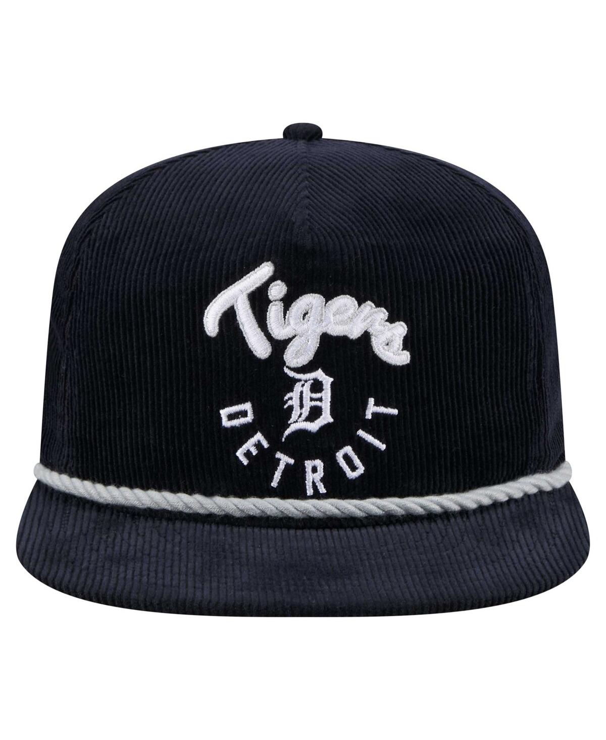 NEW ERA MEN'S NAVY DETROIT TIGERS FULL CIRCLE CORDUROY GOLFER ADJUSTABLE HAT 