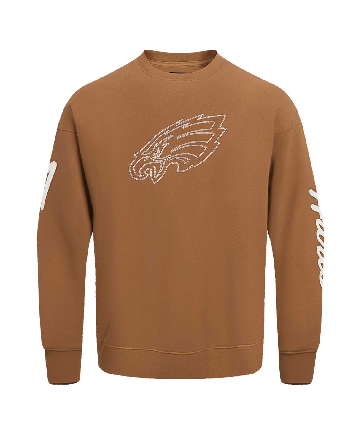 Shop Pro Standard Men's Brown Jalen Hurts Philadelphia Eagles Pullover Crewneck Sweatshirt