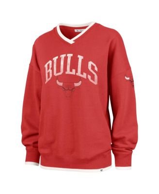 Women's Red Chicago Bulls Rise Pack Daze '80s Oversized Pullover Sweatshirt
