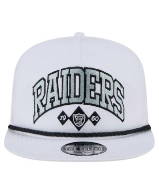 Men's White Las Vegas Raiders Diamond Golfer Snapback Hat