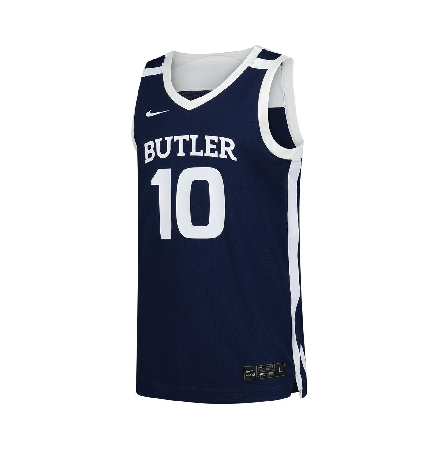 Мужской топ Nike 10 Navy Butler Bulldogs Replica Basketball Jersey — фото 3