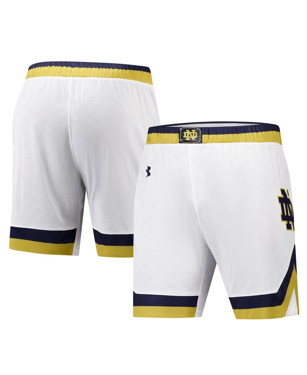 Men's White Notre Dame Fighting Irish Replica Basketball Shorts - White