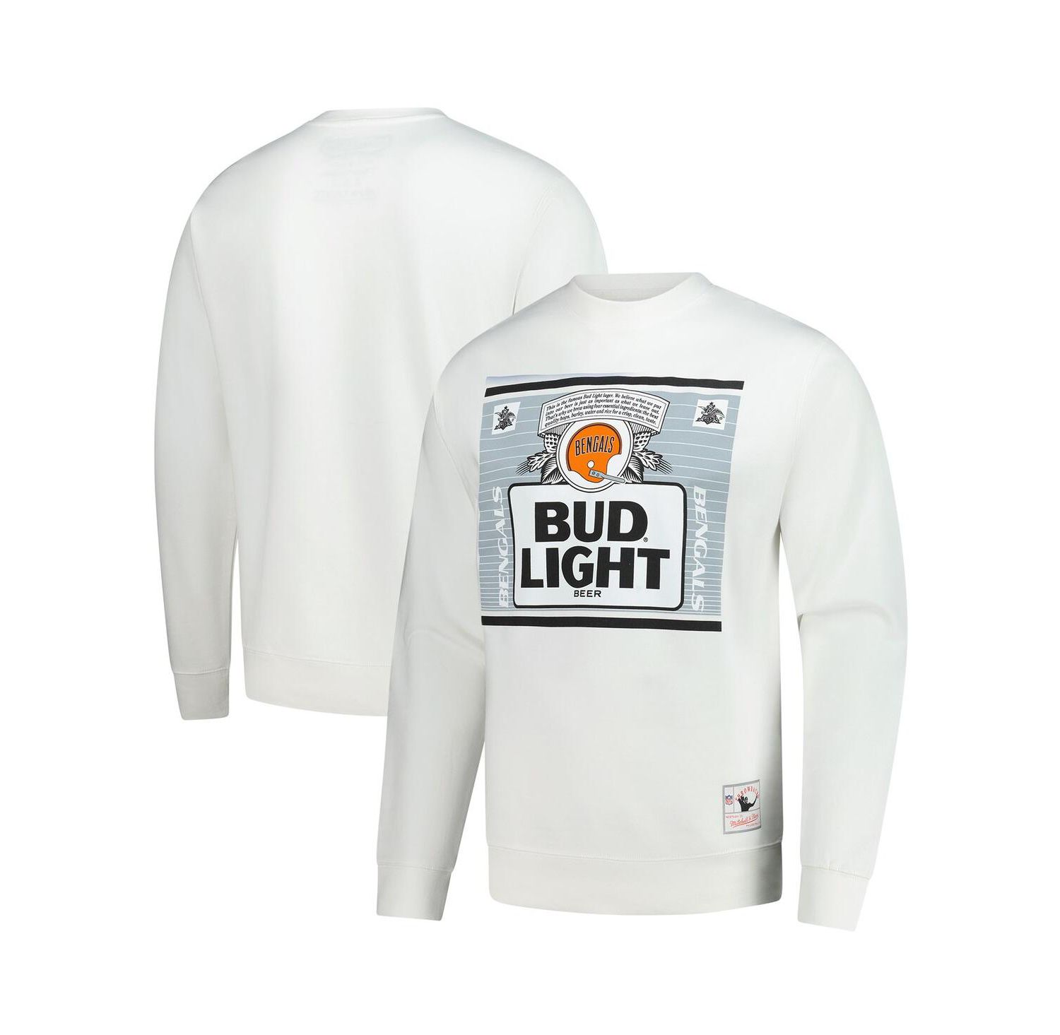 x Bud Light Men's White Cincinnati Bengals The Crest Pullover Sweatshirt
