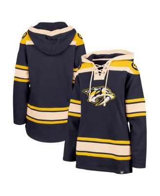 '47 Brand - Women's '47 Navy Nashville Predators Superior Lacer Pullover Hoodie
