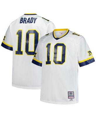 Mitchell & Ness - Men's Mitchell Ness Tom Brady White Michigan Wolverines Legacy Jersey