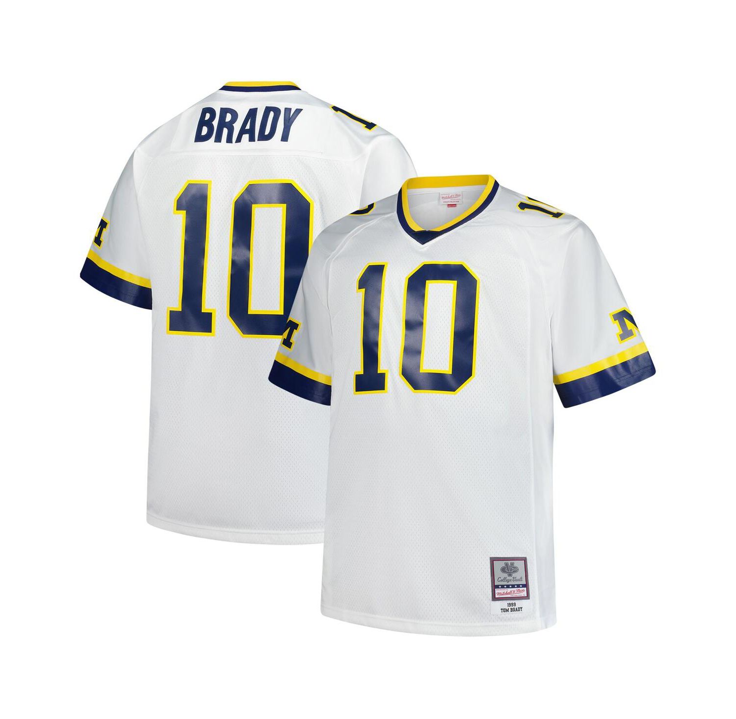 Men's Tom Brady White Michigan Wolverines Legacy Jersey