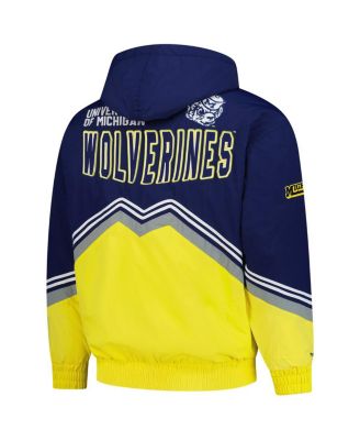 Men's Navy/Maize Michigan Wolverines Throw It Back Retro Full-Zip Windbreaker Jacket