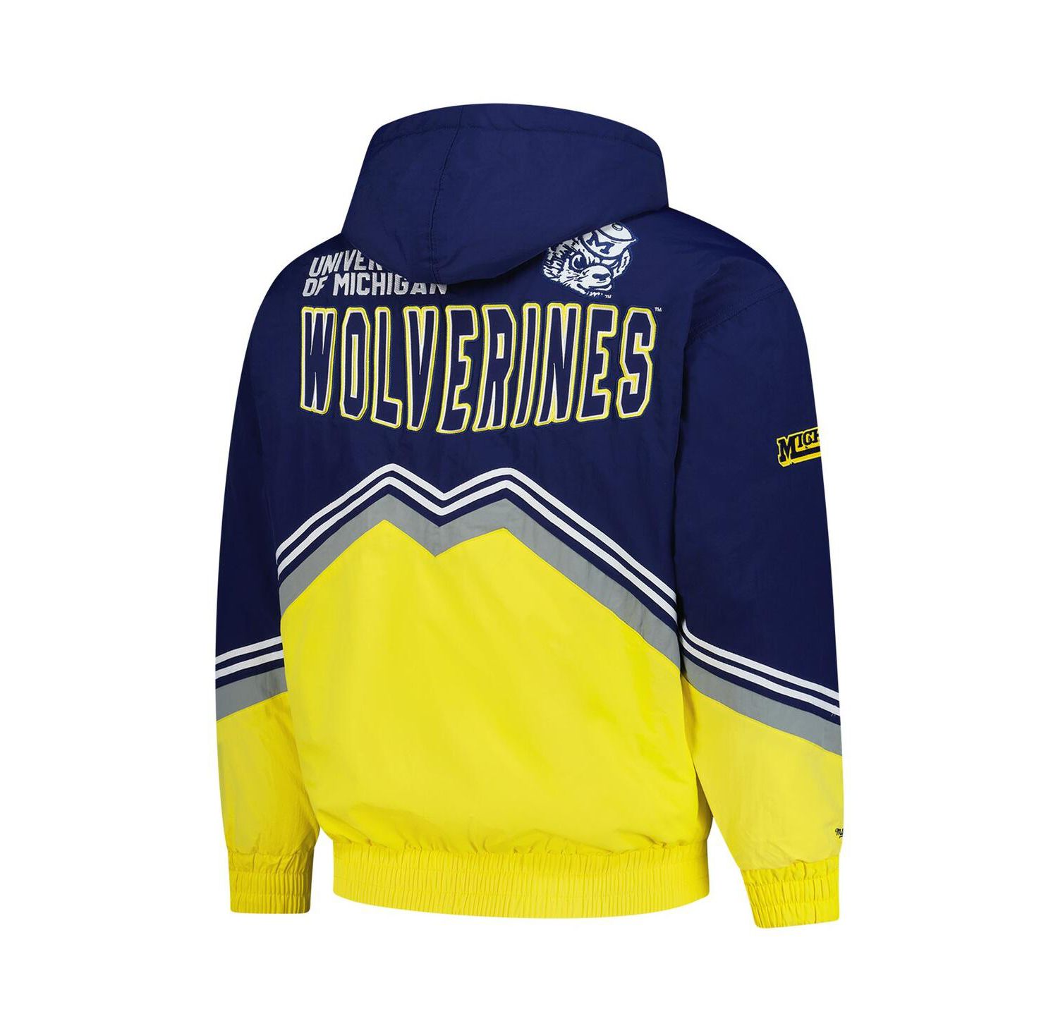 Men's Navy/Maize Michigan Wolverines Throw It Back Retro Full-Zip Windbreaker Jacket