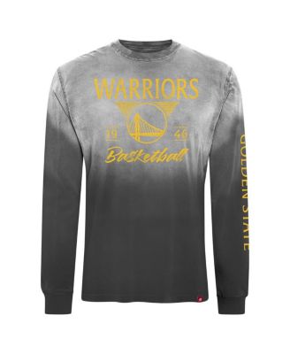 Men's and Women's Black Golden State Warriors Mohave Sun-Dipped Long Sleeve T-Shirt