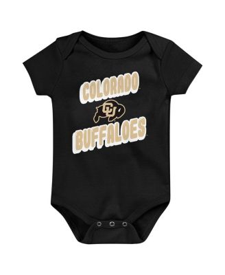 Newborn Black Colorado Buffaloes Sunday Comics 3-Pack Bodysuit Set