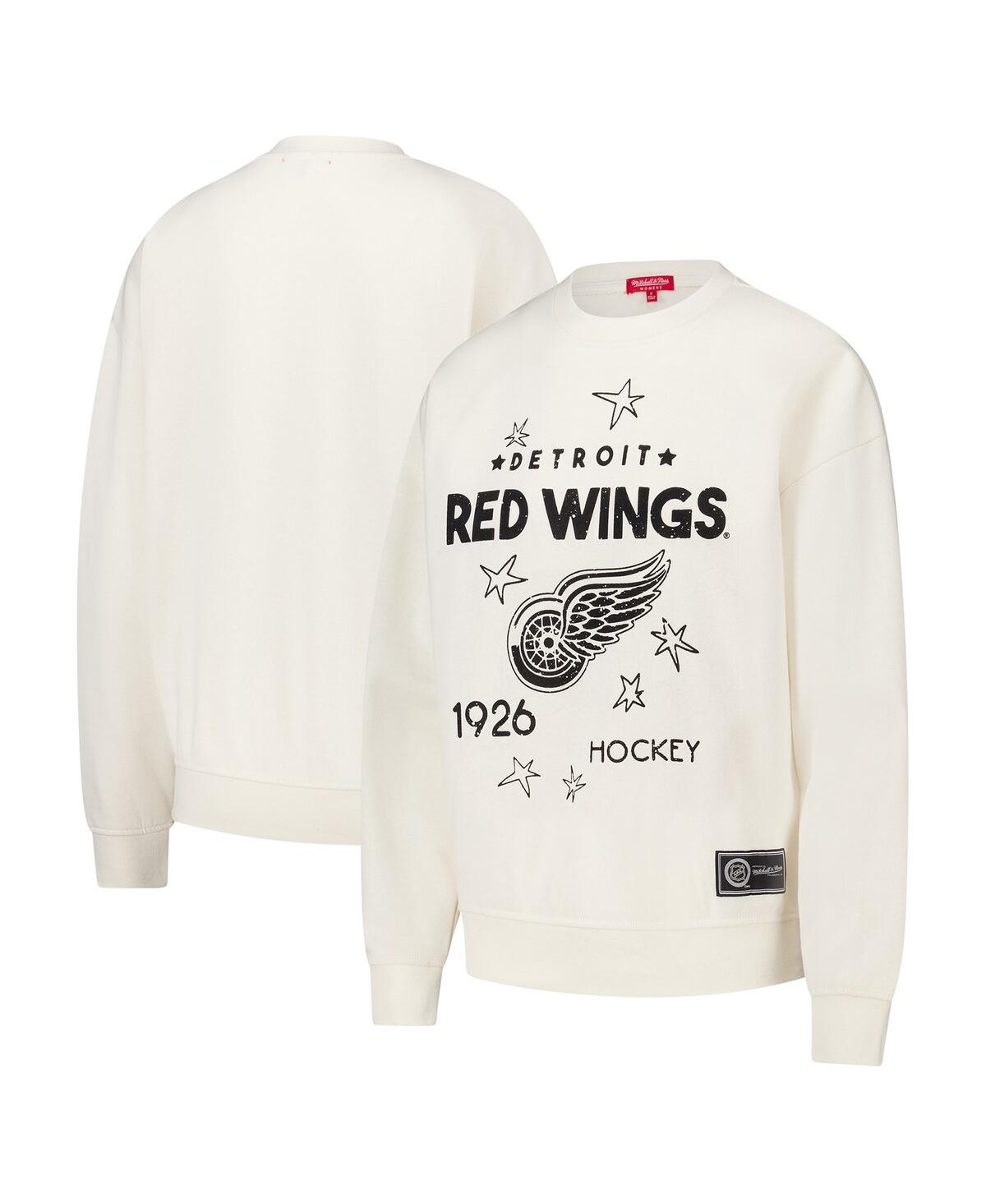 Women's Cream Detroit Red Wings Logo 3.0 Pullover Sweatshirt - Cream