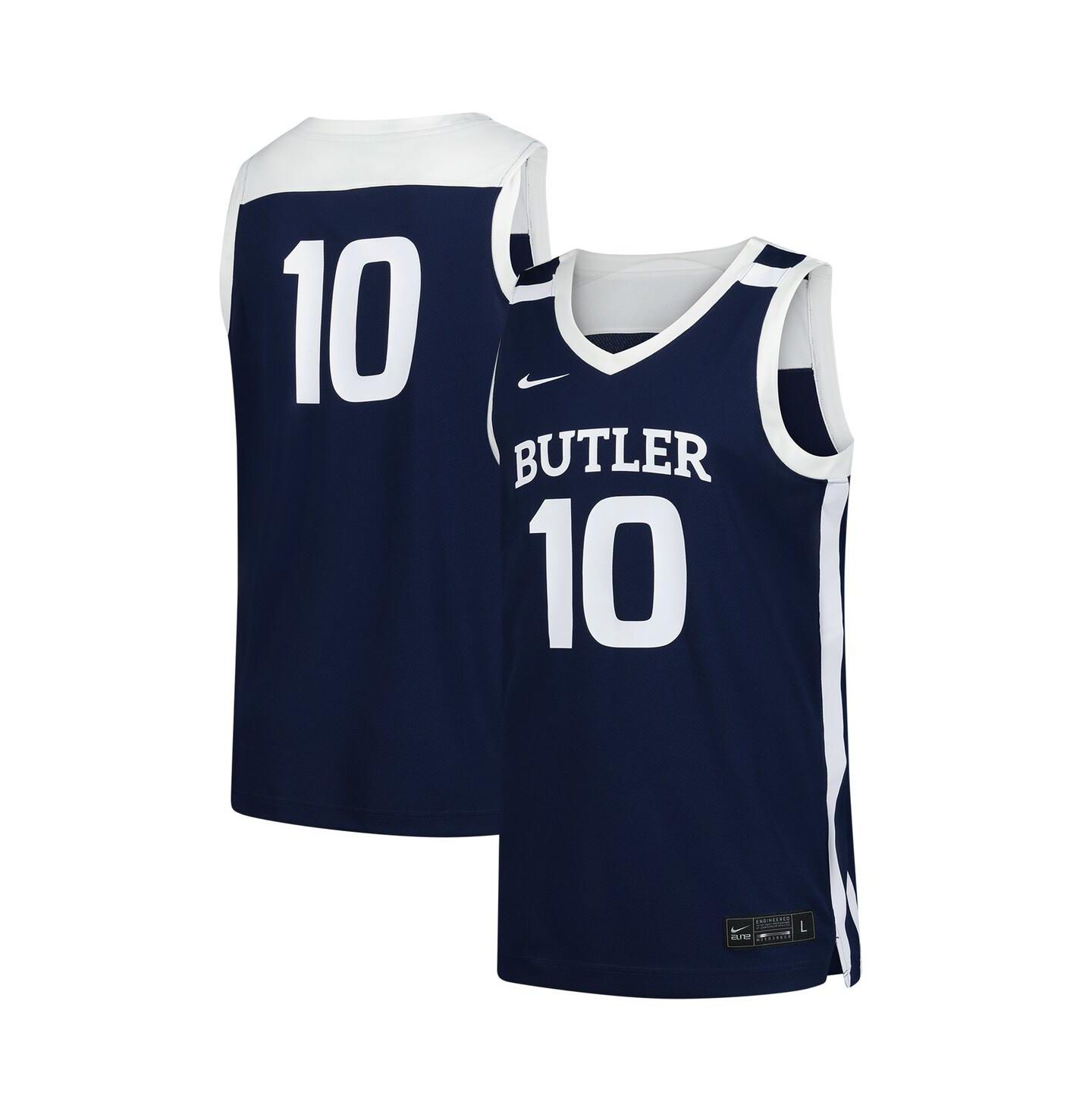 Мужской топ Nike 10 Navy Butler Bulldogs Replica Basketball Jersey — фото 1