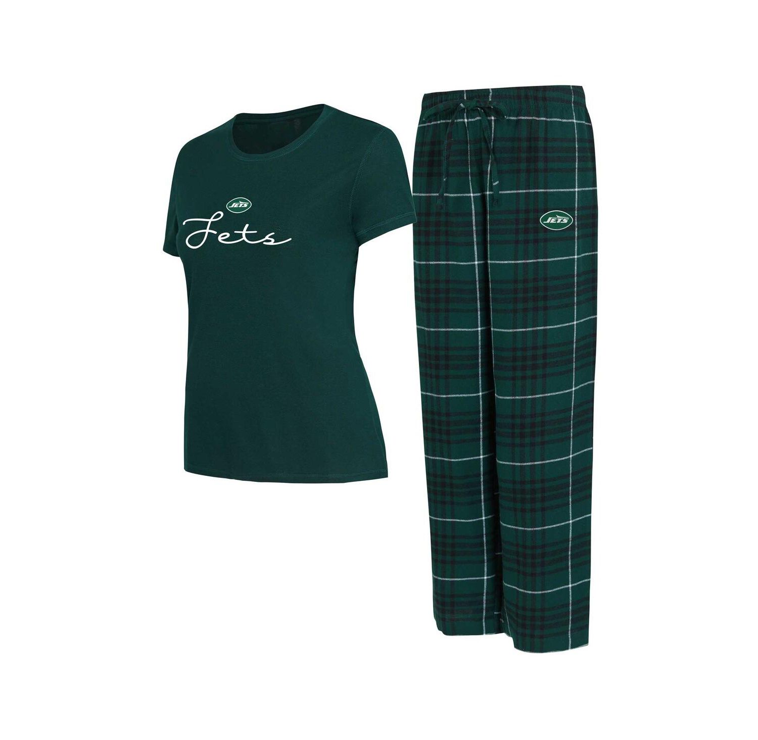 Women's New York Jets Vector T-Shirt Flannel Pants Sleep Set