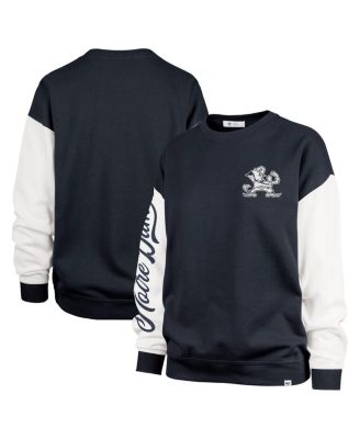'47 Brand - Women's '47 Navy Notre Dame Fighting Irish Double Header Rise Andie Pullover Sweatshirt