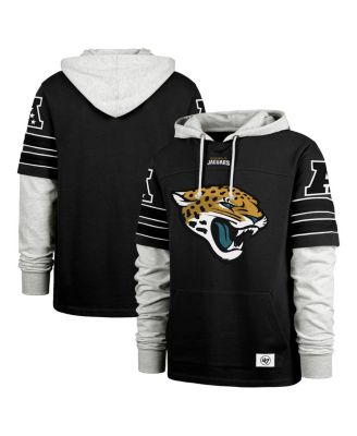 '47 Brand - Men's Black Jacksonville Jaguars Double Header Blitz Cornerback Pullover Hoodie