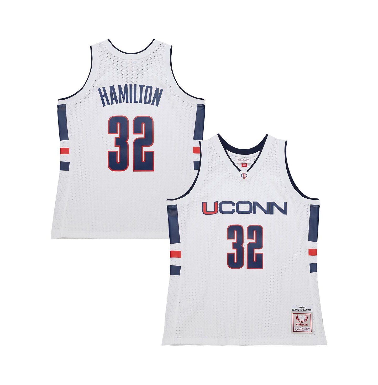 Мужской топ Mitchell & Ness White Richard Hamilton UConn Huskies 1998/99 Jersey — фото 1