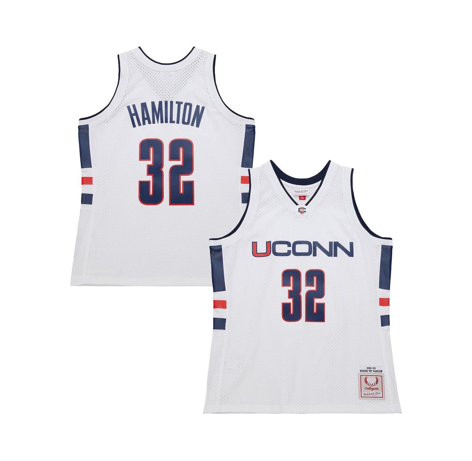 Men's White Richard Hamilton UConn Huskies 1998/99 Jersey