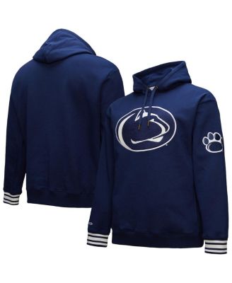 Mitchell & Ness - Men's Navy Penn State Nittany Lions Chainstich Fleece Pullover Hoodie