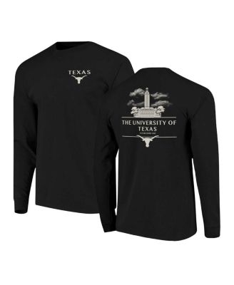 Men's Black Texas Longhorns Comfort Colors Campus Nights Long Sleeve T-Shirt