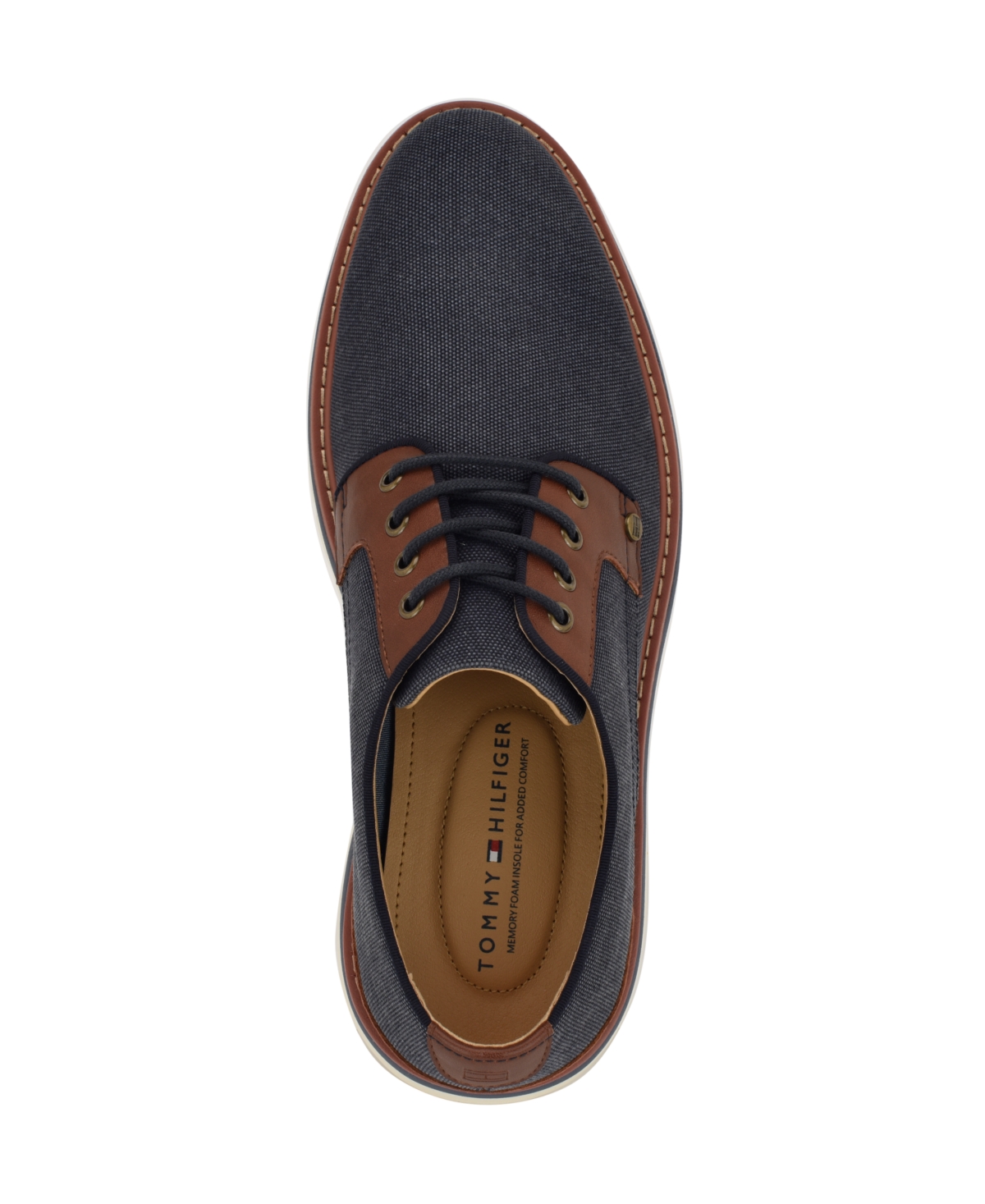Tommy Hilfiger Men's Vessle Casualized Hybrid Oxfords In Navy,cognac Multi