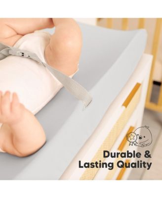 2pk Isla Changing Pad Covers for Girl, Boy, Soft Contoured Diaper Changing Table Pad Cover Sheets Neutral