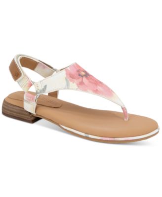 Gentle Souls - Women's Holly Floral Thong Flat Sandals