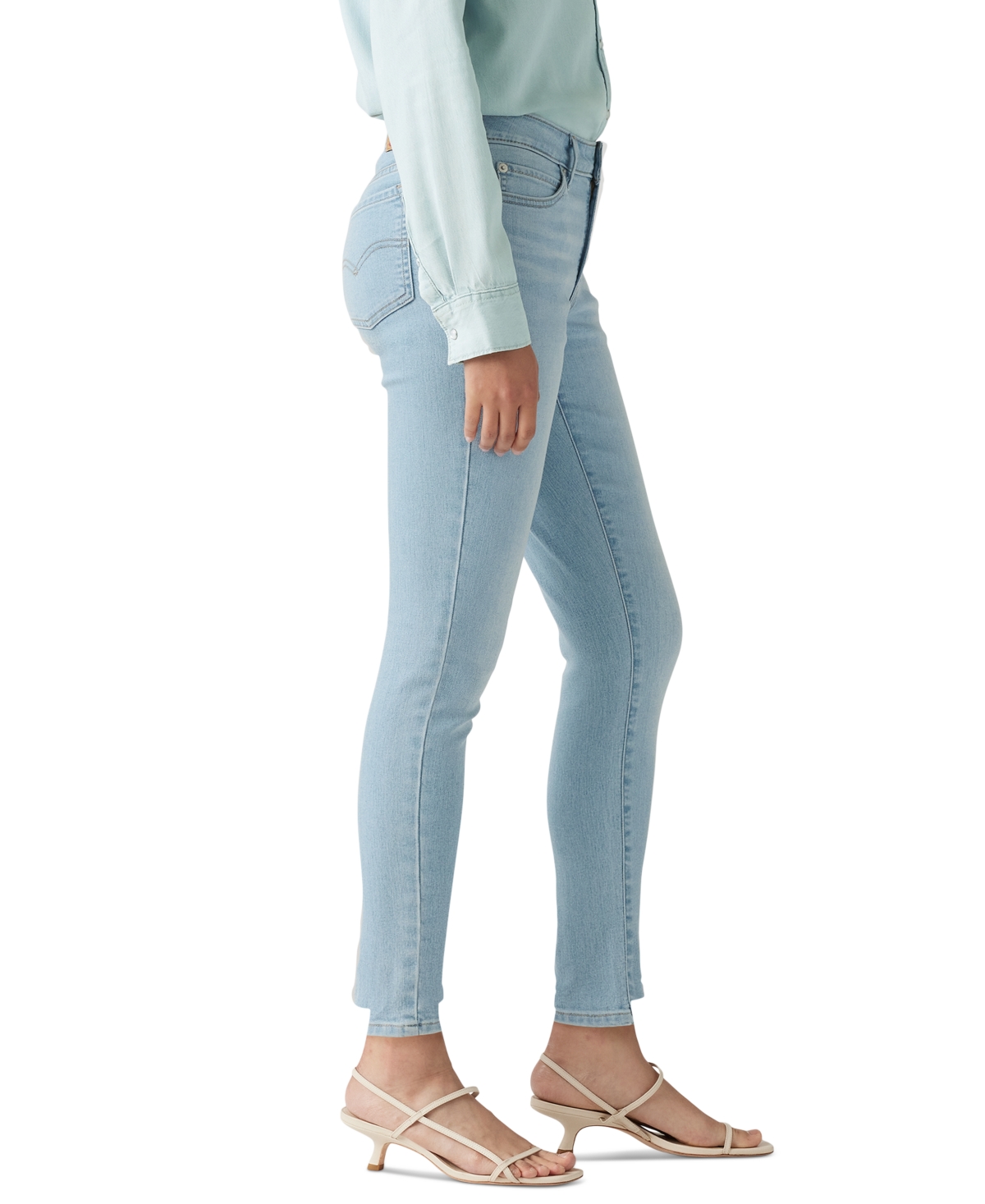 Levi's Women's 711 Mid Rise Stretch Skinny Jeans In Eternal Indigo Light