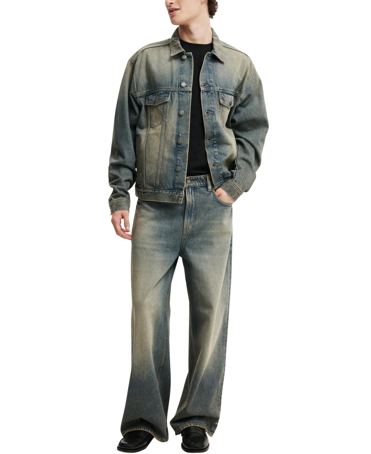 COTTON ON MEN'S OVERSIZED TRUCKER JACKET 