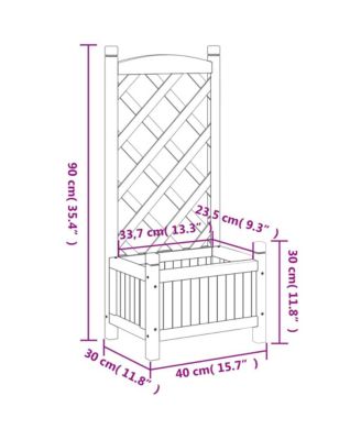 Solid fir wood Medium Planter Rectangular