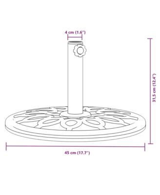 Parasol Base Black PE (Polyethylene) and concrete 26.5 lbs