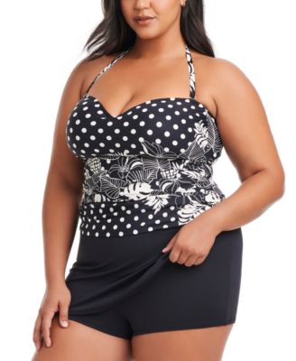 Plus Size Ring Me Up Skirted Swim Boy Shorts