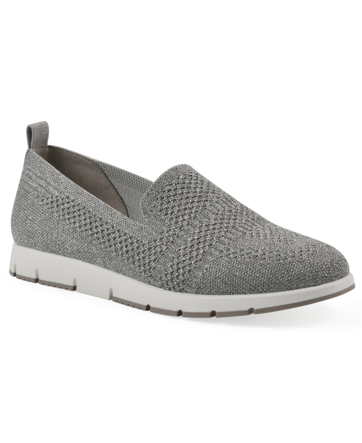 Cliffs By White Mountain Garren Glitter Knit Slip-on Sneaker In Gray Glitter Knit