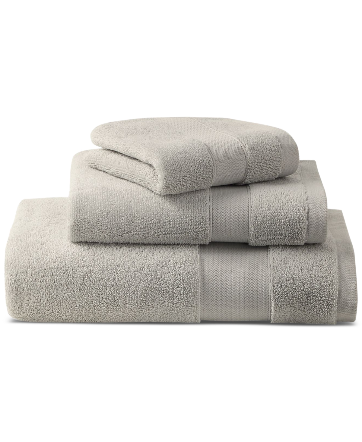 Ralph Lauren Watson Cotton Wash Cloth In True Pale Grey