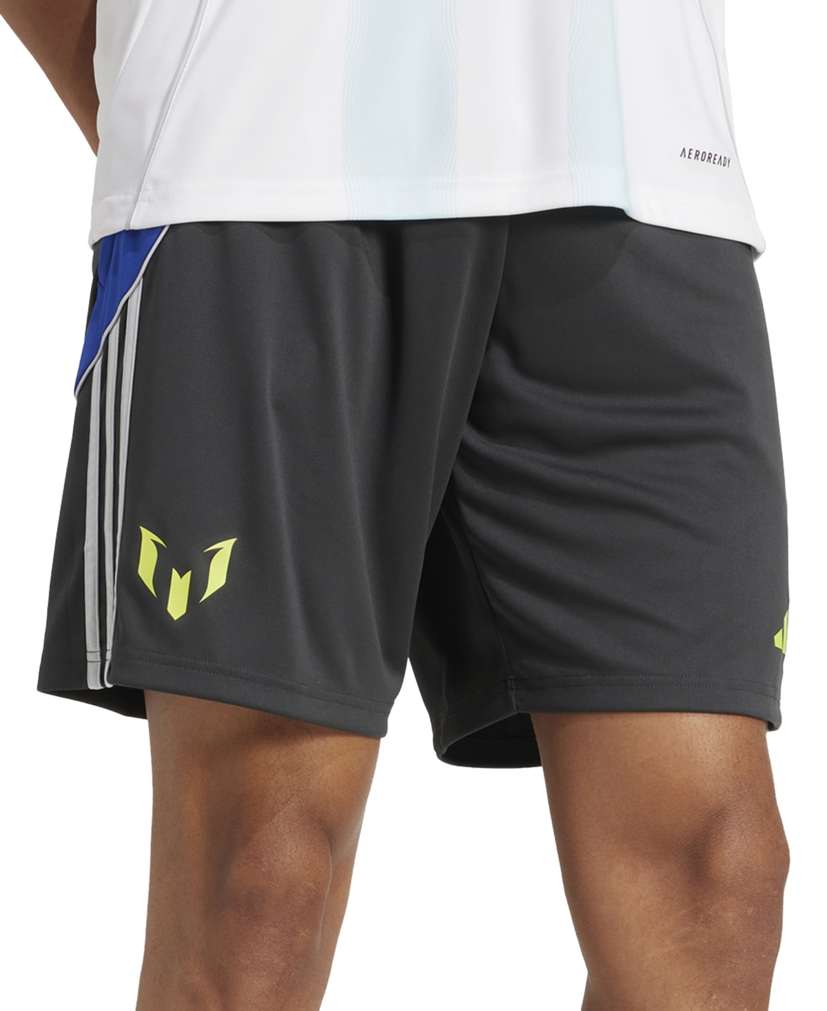 Adidas Originals Men's Performance Messi 8" Shorts In Carbon