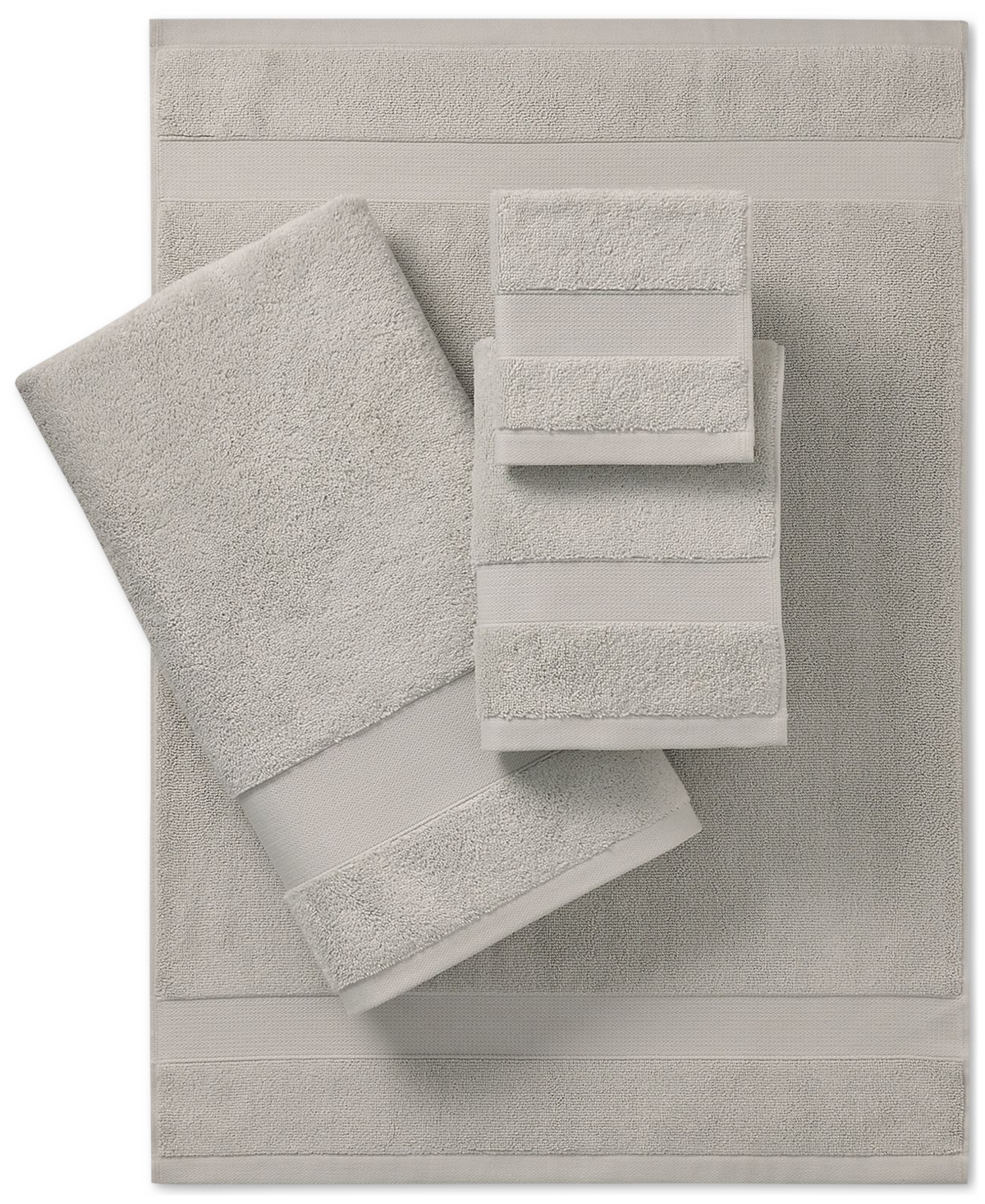 Ralph Lauren Watson Cotton Wash Cloth In True Pale Grey