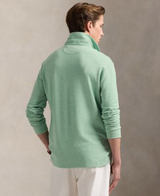 Men's Luxury Jersey Polo-Collar Pullover