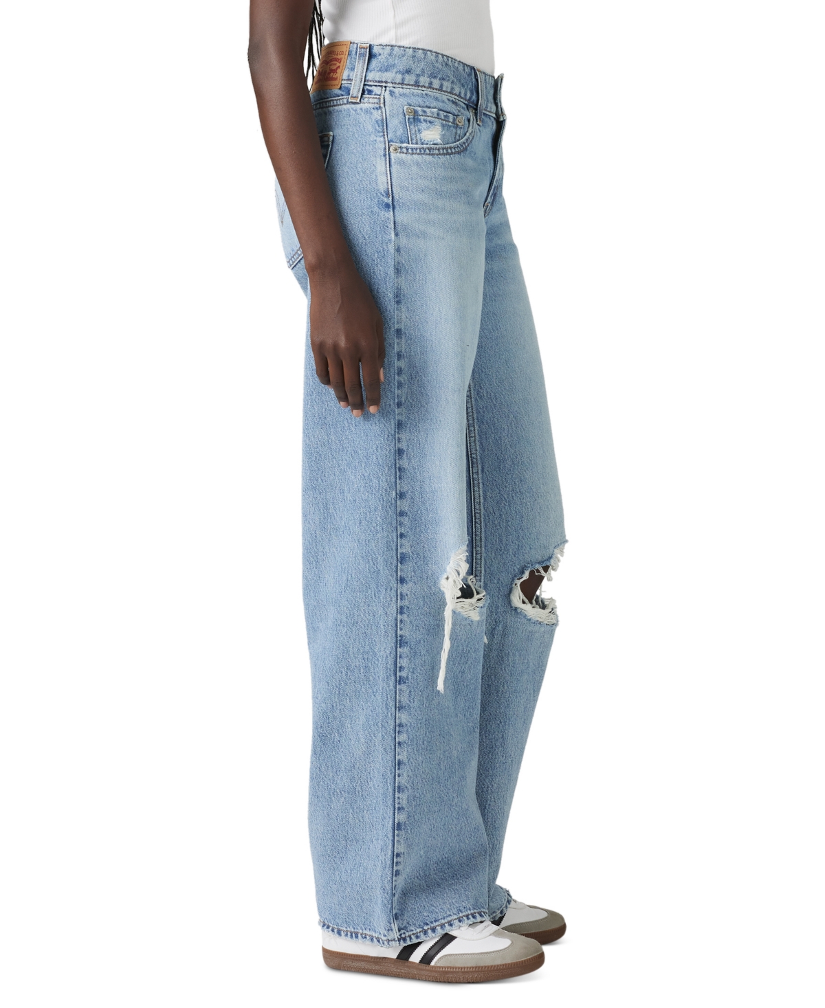 LEVI'S WOMEN'S SUPER-LOW DOUBLE-BUTTON RELAXED-FIT DENIM JEAN 