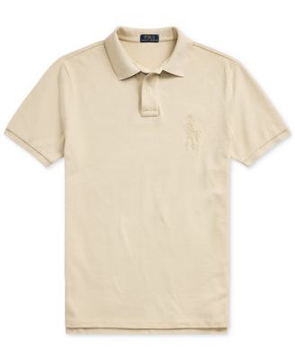 Men's Custom Slim Fit Big Pony Mesh Polo Shirt