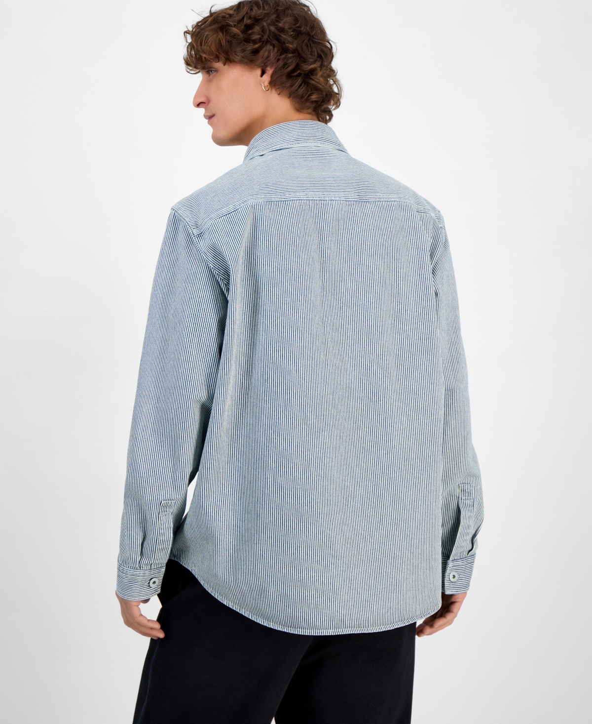 Hugo Boss Hugo By  Men's Ebolt Shirt Jacket In Bright Blue