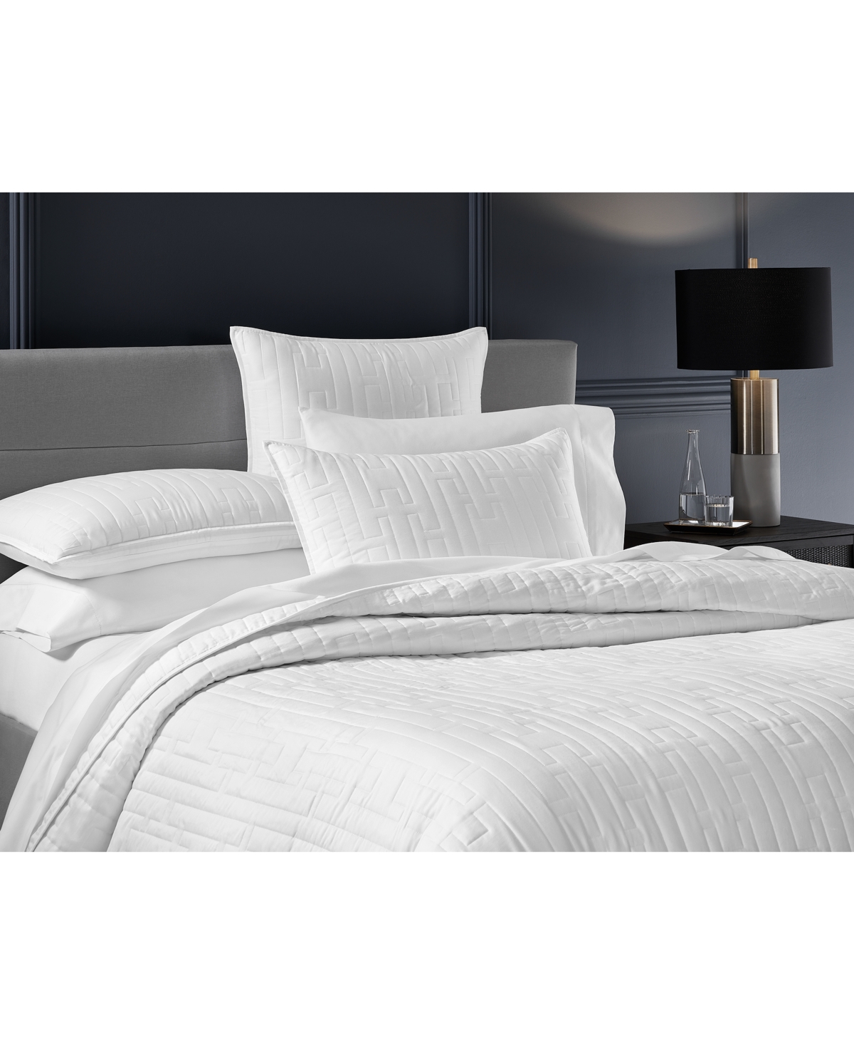 Hotel Collection Chain Links Coverlet Set, Full/queen, Exclusively At Macy's In White