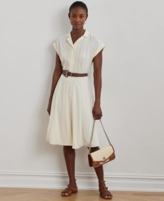 送関込☆LAURENRALPHLAUREN BELTED CREPE PINTUCKED SHIRTDRESS 31443114_fpx.tif?$filterlrg$&