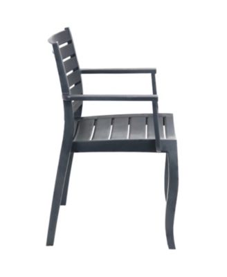Polypropylene Stackable Illias Outdoor Patio Arm Chair