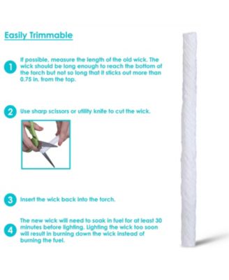 Outdoor Long-Lasting Replacement Fiberglass Tiki Torch Oil Lamp Lantern Wick Strings